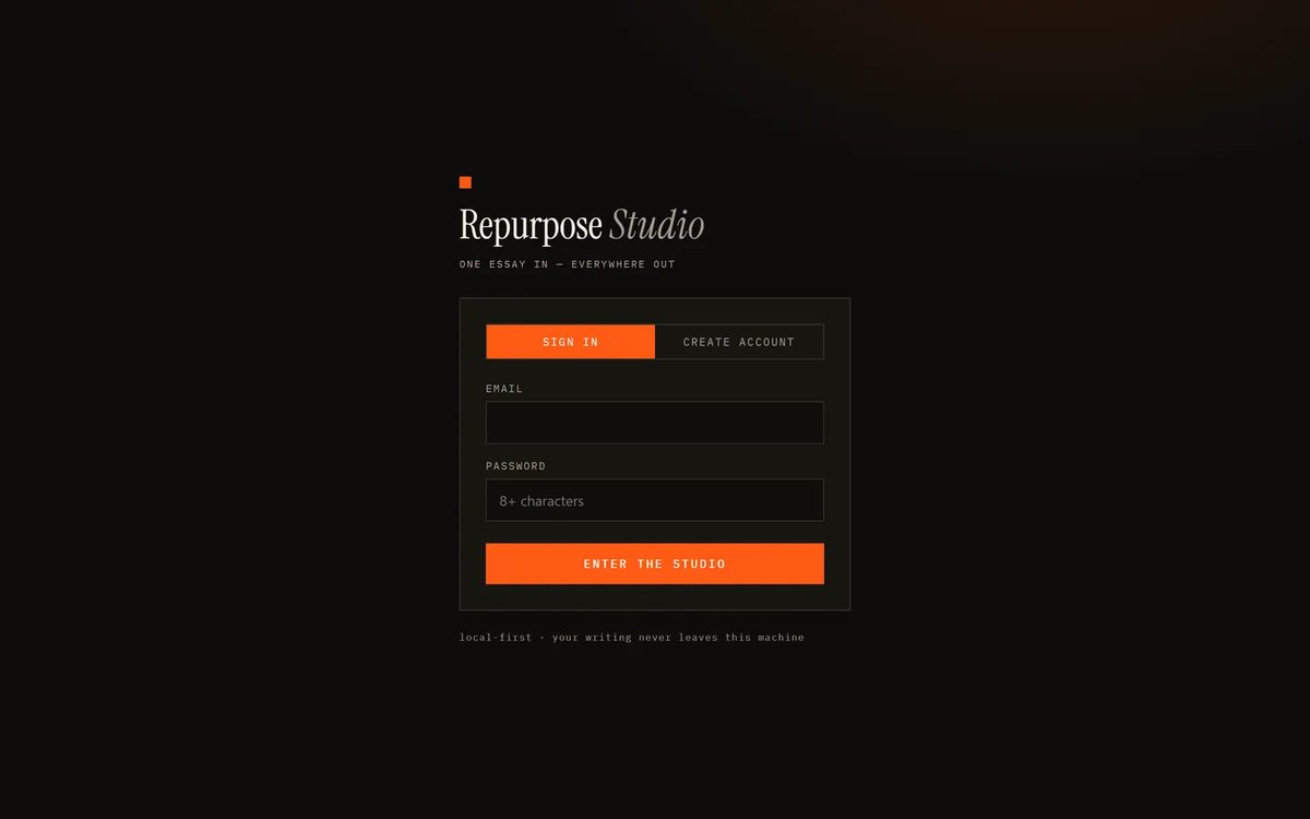 Repurpose Studio — content engine