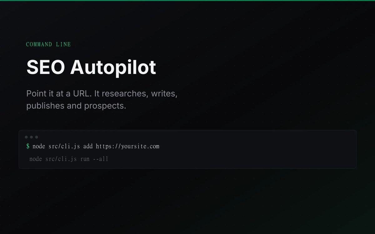 SEO Autopilot — command-line SEO tool